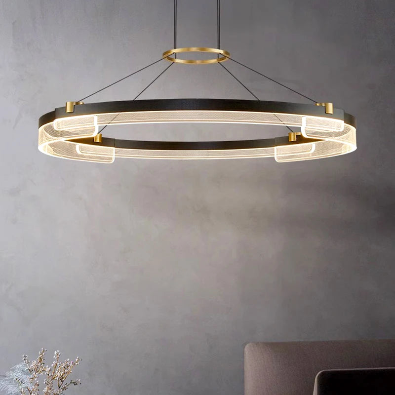 lustre led moderne pour éclairage intérieur en suspension - vue 6 sur 12