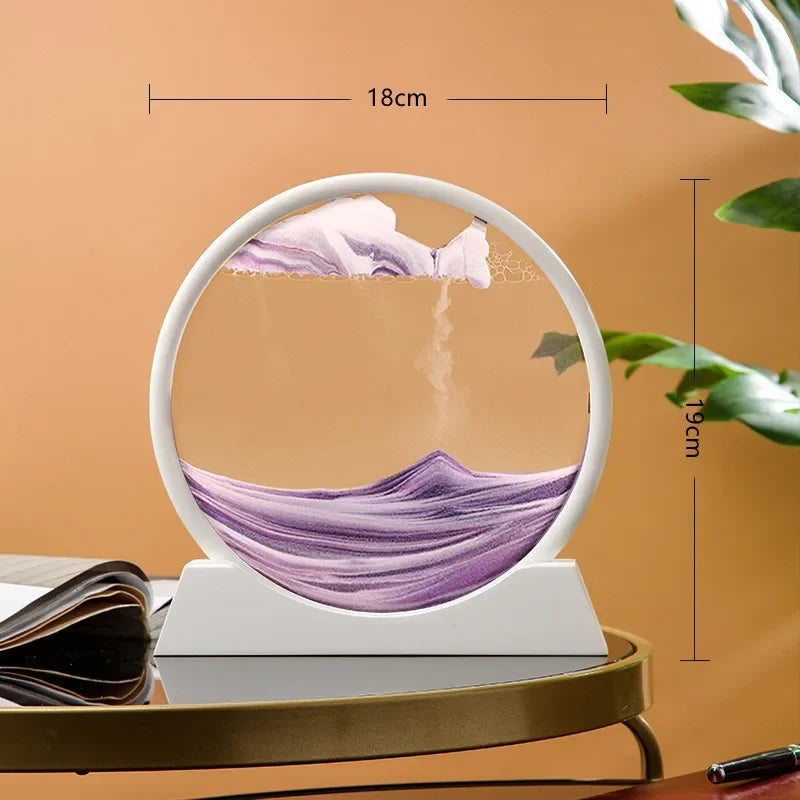 sablier en verre 3d paysage de sable en mouvement décoration artistique - vue 48 sur 54