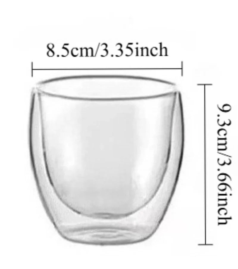 Verre double paroi isolant strié pour café whisky