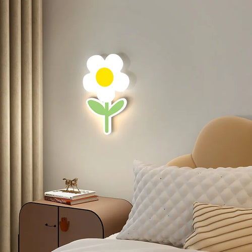 Applique murale led soins yeux enfants chambre chevet maternelle école télécommande