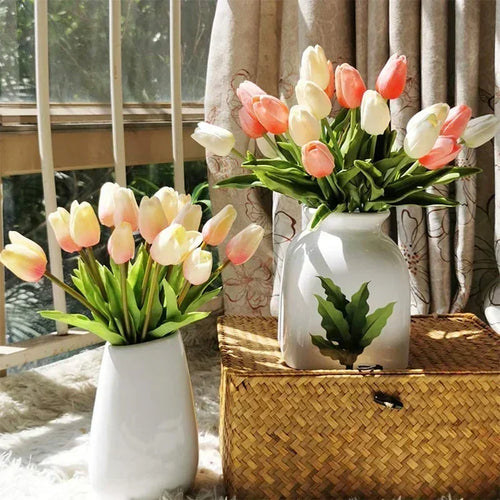 lot de tulipes artificielles pour décoration de mariage et intérieur - vue 5 sur 14