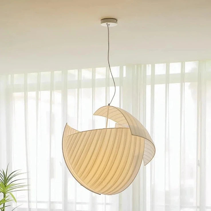 Japonais Wabi Sabi tissu concepteur suspension LED lumières salon salle à manger lustres éclairage décor à la maison lampes suspendues luminaires