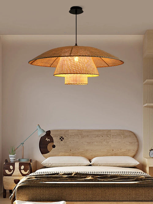 lustre japonais personnalisé pour décoration zen et ambiance raffinée - vue 2 sur 9