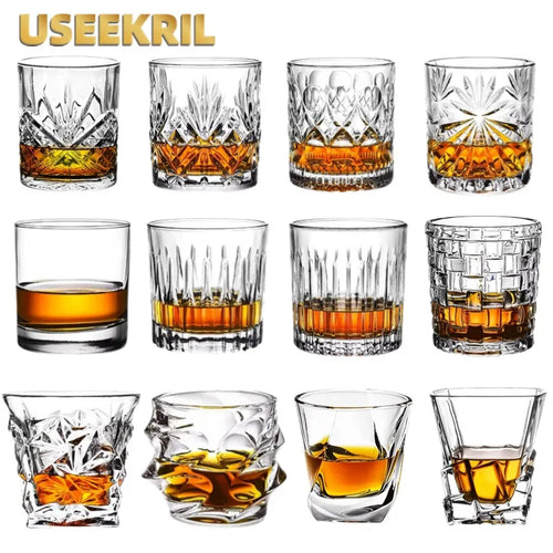 Verres à whisky old fashioned gravés style classique