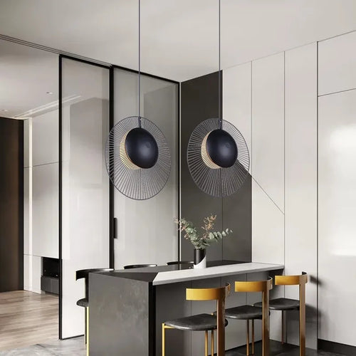 suspension en métal noir style moderne pour intérieur - vue 3 sur 6