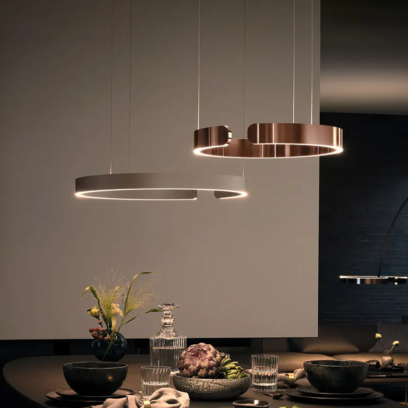 Anneau nordique suspension LED lampe réglable pour salle à manger salon Table centrale cuisine lustre décor à la maison lustres luminaire