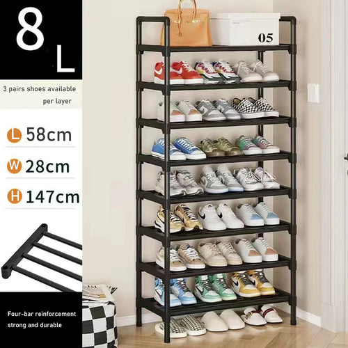 étagère à chaussures en métal design peu encombrante pour rangement pratique - vue 11 sur 11