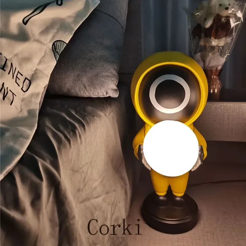 lampe de table astronautes design nordique veilleuse 3D décorative - vue 8 sur 10