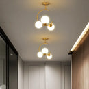 220V 110V Small Chandelier Nordic Round Pendant Light Gold Glass Ball Light for Living Room Dinning Room Kitchen Bedroom