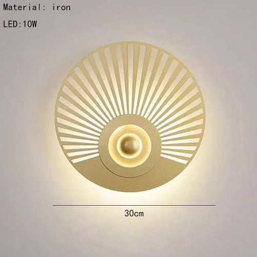 applique murale led ronde art déco pour ambiance chaleureuse - vue 9 sur 12