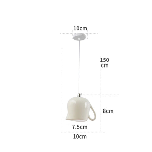 Suspension service à thé en céramique moderne LED - vue 14 sur 17