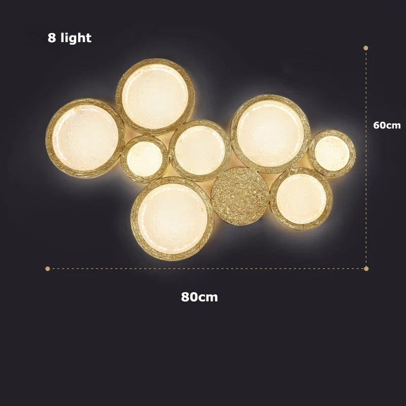applique murale led en cuivre avec miroir magique décoratif - vue 8 sur 9