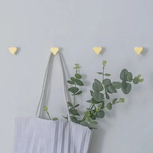crochets muraux en laiton en forme de cœur pour accessoires mignons - vue 5 sur 7