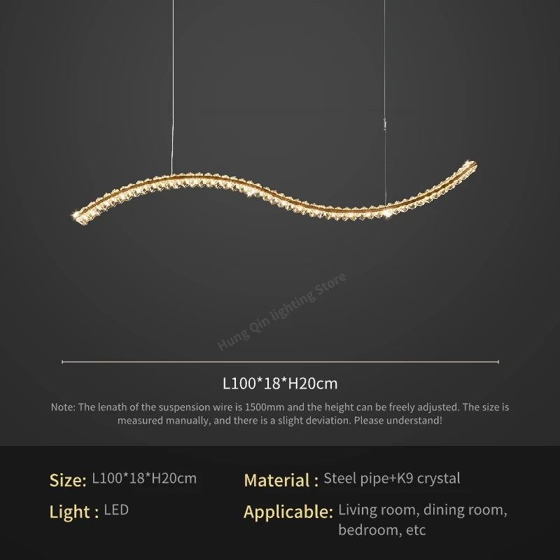 lustre en cristal élégant pour éclairage suspendu - vue 11 sur 12