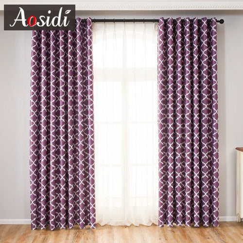 Rideau occultant moderne motifs infinis pour salon chambre - vue 9 sur 11
