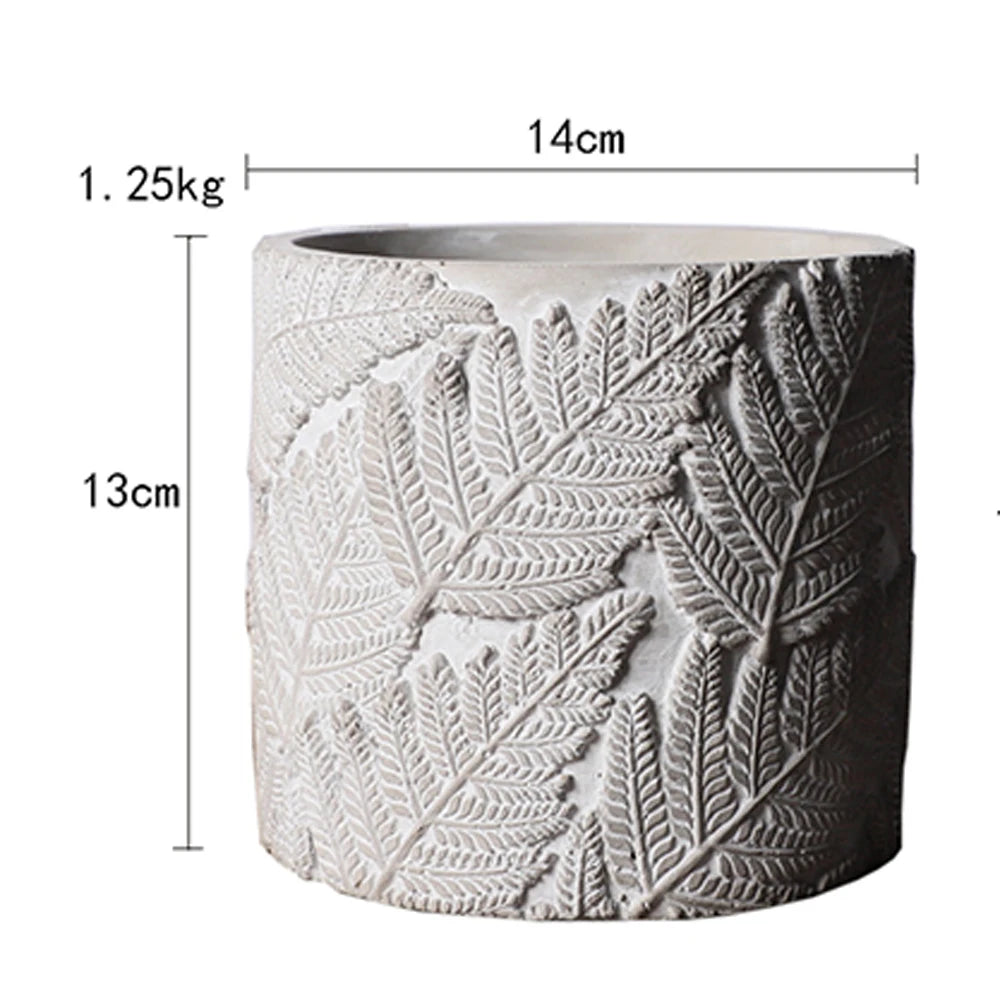 moule silicone pot fleurs béton motif vintage grand format - vue 13 sur 15
