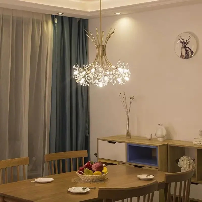Dandelion Chandelier Nordic Pendant Lamp Ceiling Suspension Hanging Light for Living Ding Room - vue 4 sur 10