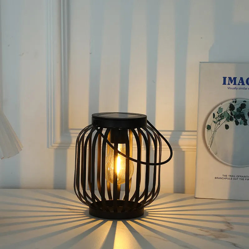 Lumière de jardin solaire extérieure LED étanche lanterne chinoise lumière B &amp; B cour Antique fer Art Portable paysage lumière chaude - vue 4 sur 6