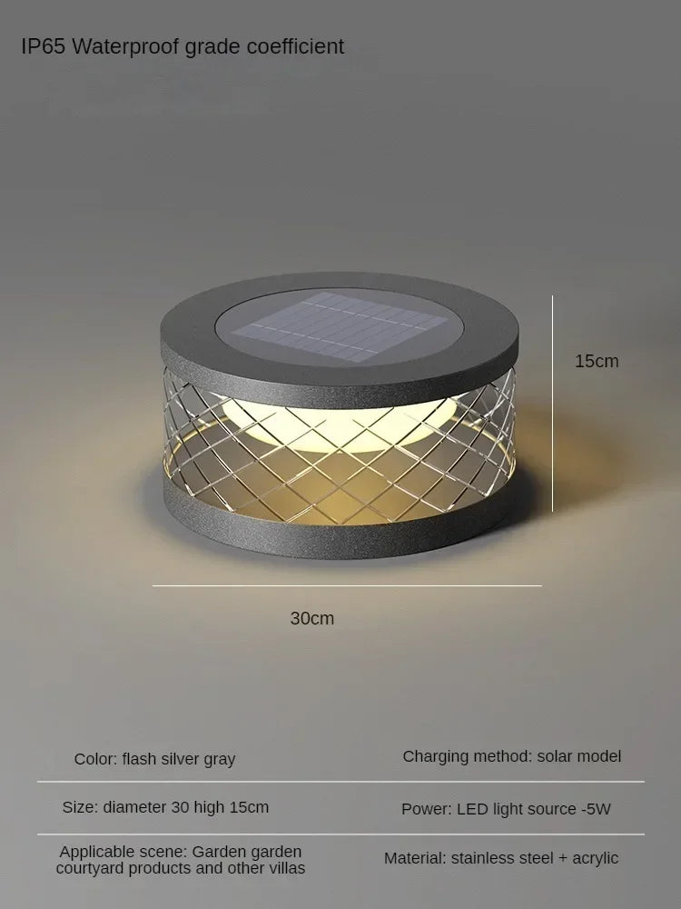 lampe led solaire avec détecteur de mouvement pour jardin extérieur - vue 6 sur 6