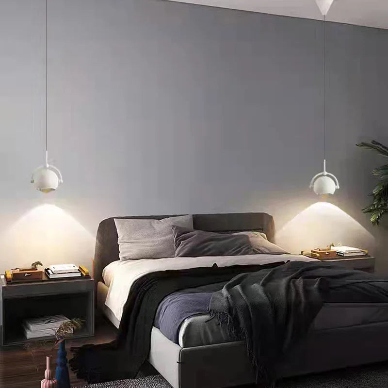 suspension led rotative avec fil métallique réglable - vue 3 sur 9