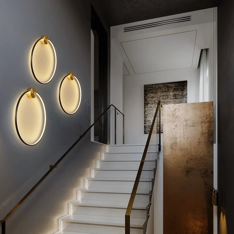 applique murale ronde en cuivre pour atmosphère de luxe créative - vue 4 sur 20