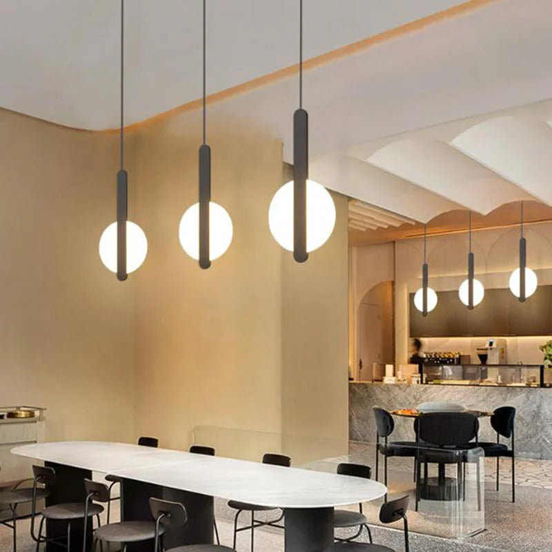 Lustre nordique Art minimaliste LED Lustre suspendu acrylique salon chambre Foyer Restaurant Bar éclairage domestique décor Lustre