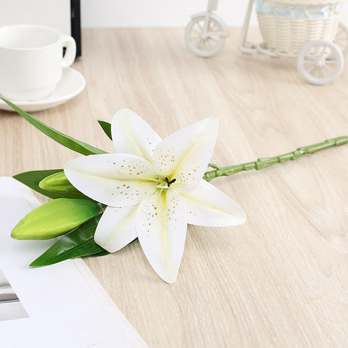 fleurs artificielles de lys pour décoration de jardin et mariage - vue 8 sur 13