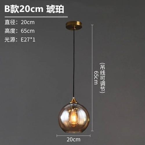 lustre en verre design nordique pour décoration intérieure - vue 23 sur 26