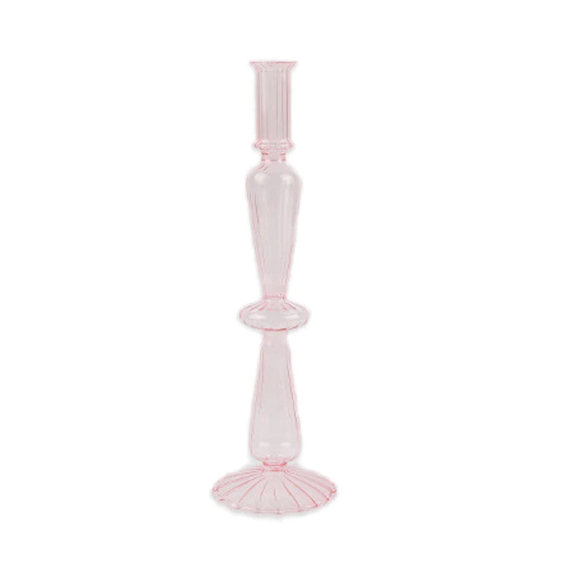 bougeoir en verre multicouche pour décoration de table - vue 12 sur 13