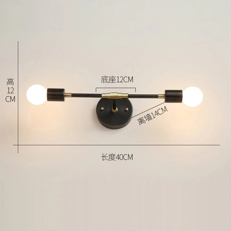applique murale nordique en cuivre et miroir moderne - vue 16 sur 21