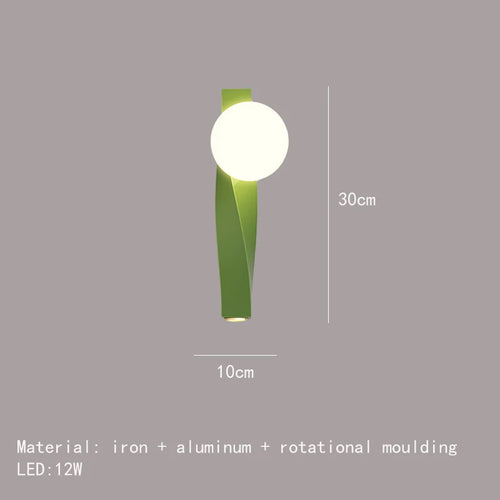 applique murale led en aluminium et verre rotatif - vue 12 sur 12