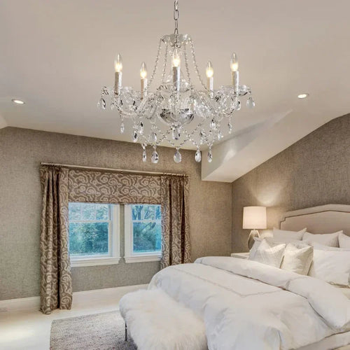 lustre en cristal moderne pour une décoration élégante et lumineuse - vue 6 sur 8