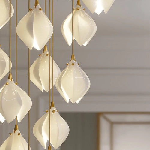 suspension en céramique nordique design fleur pour décoration intérieure - vue 2 sur 7