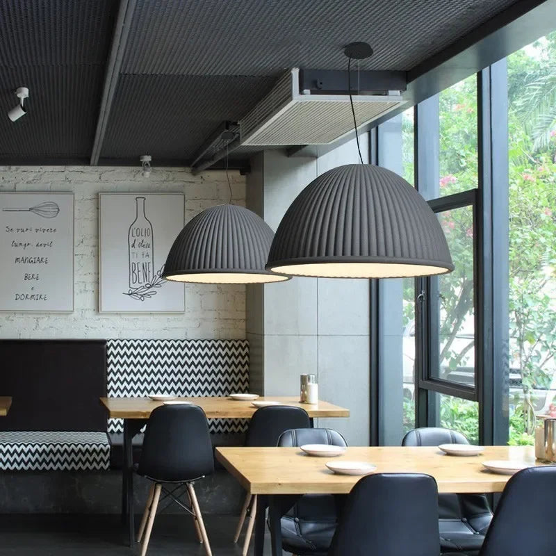 Suspension LED design moderne en résine de citrouille pour intérieur - vue 5 sur 12