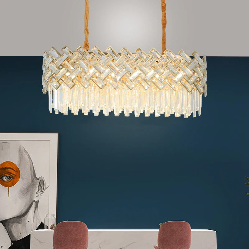 lustre moderne en cristal pour décoration intérieure élégante - vue 5 sur 10