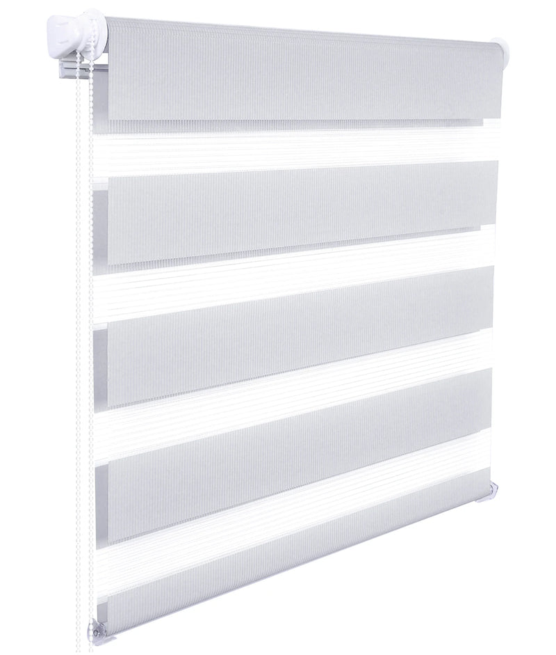 Store enrouleur occultant zébré sans perçage fenêtre porte