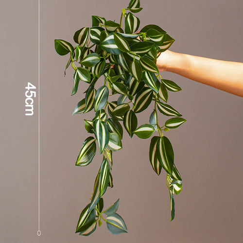 plantes artificielles suspendues en rotin pour décoration intérieure - vue 9 sur 12