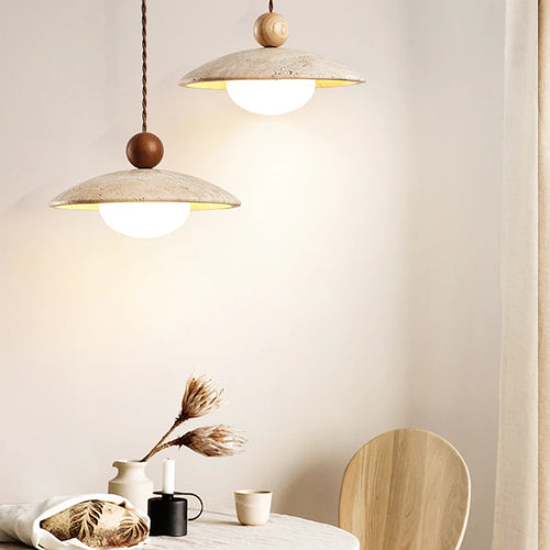 suspension à led en pierre style nordique pour décoration intérieure - vue 3 sur 8