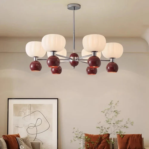 lustre décoratif acrylique avec abat-jour suspendu créatif - vue 3 sur 14
