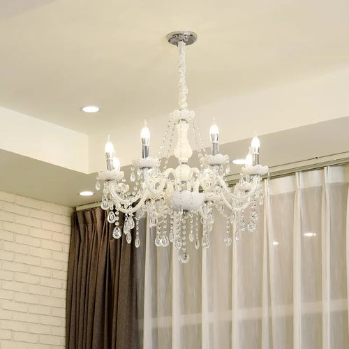 lustre moderne en verre tube incurvé style nordique cristal - vue 5 sur 15