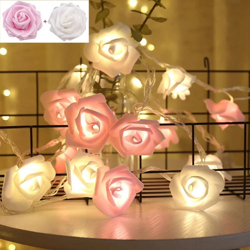 guirlande lumineuse roses en mousse pour mariage et saint valentin - vue 12 sur 11