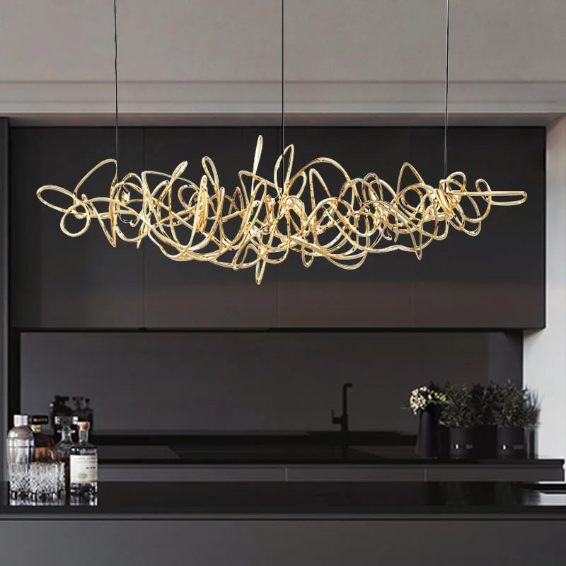 lumières led créatives lions postmodernes suspendues équipement créateur