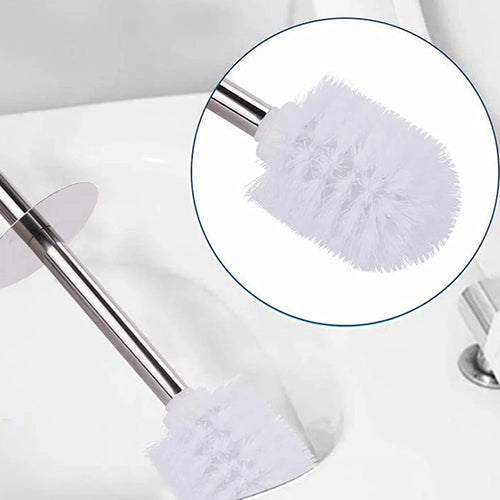 brosse et support de nettoyage en acier inoxydable pour salle de bain - vue 6 sur 6