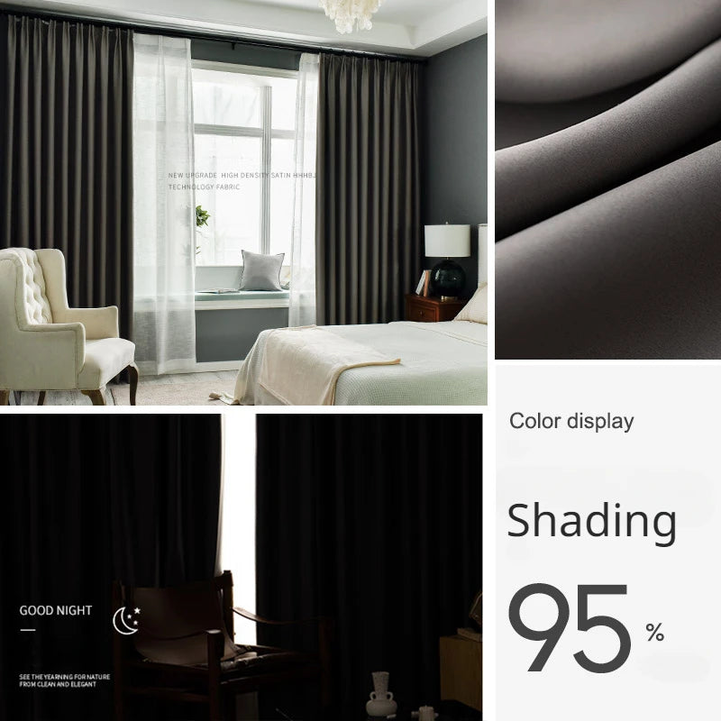 Rideau moderne occultation élevée pour salon chambre