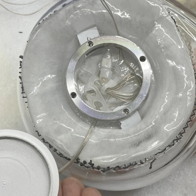 lustre moderne en verre pour décoration intérieure suspendue - vue 6 sur 8
