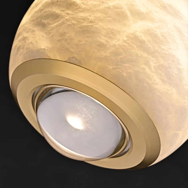 lustre de luxe en marbre naturel pour décoration de restaurant