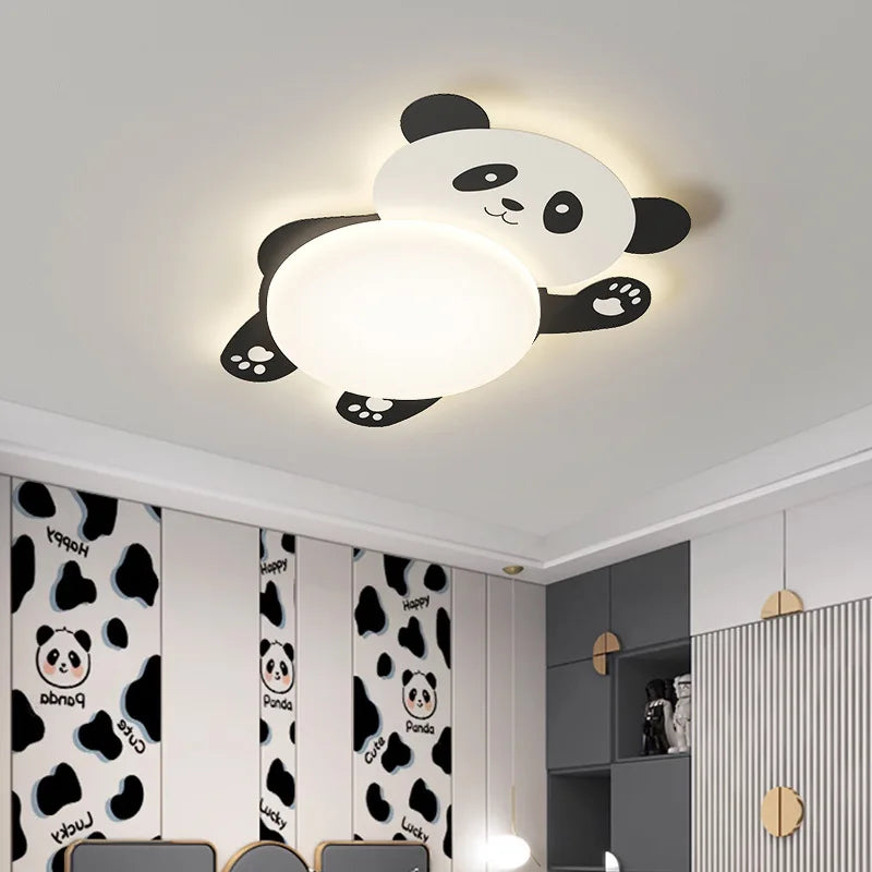 plafonnier panda mignon pour chambre d'enfant moderne minimaliste - vue 4 sur 7