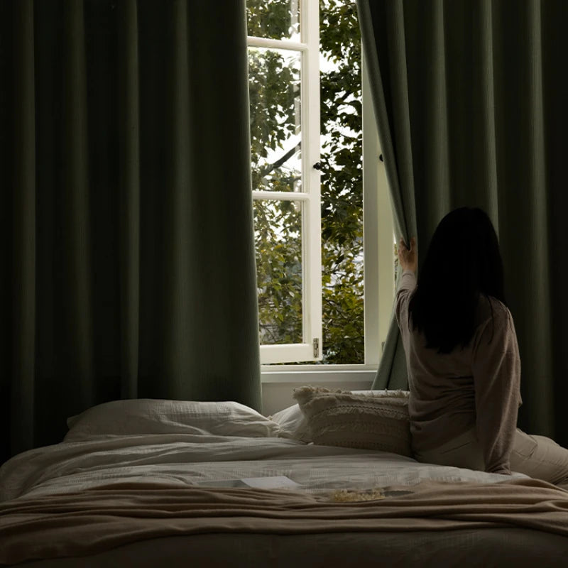 Rideau occultant moderne minimaliste pour salon et chambre