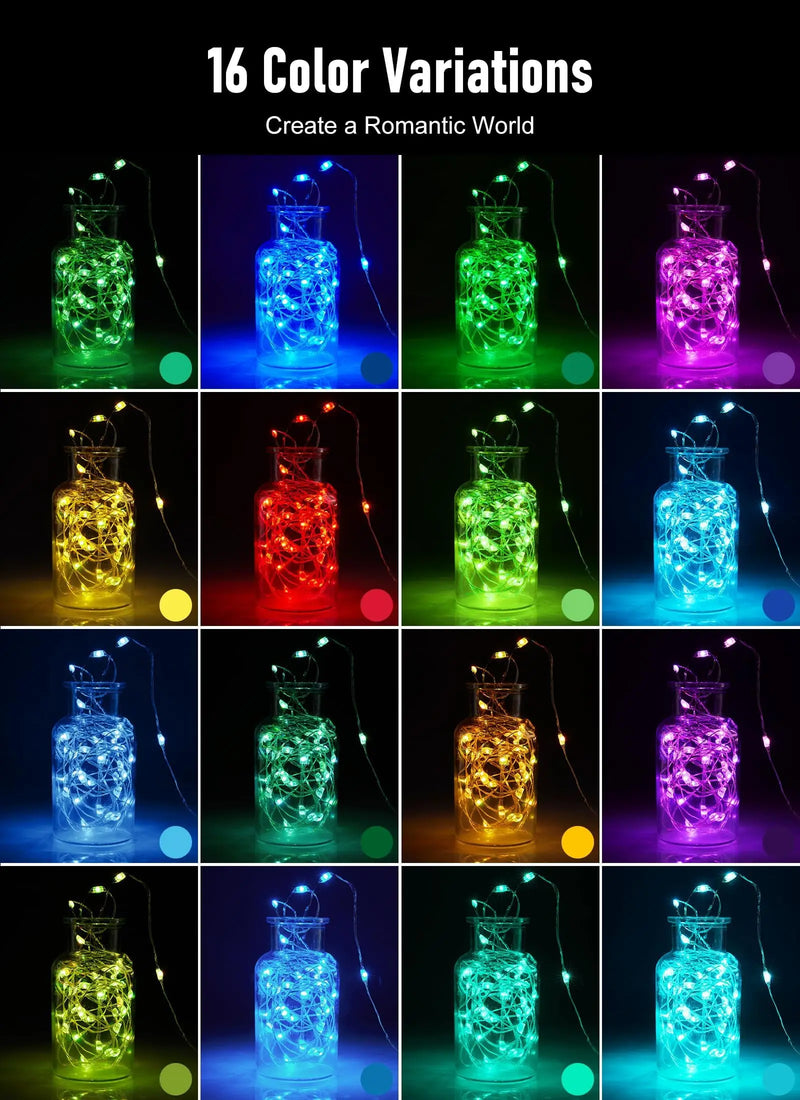 Vicloon Guirlande lumineuse LED, 2 x 10 m, 100 lumières LED de Noël étanches avec télécommande, lampe à fils de cuivre USB, lumineuse décorative pour jardin, maison, fête, Halloween, mariage, blanc Vicloon Guirlande lumineuse LED, 2 x 10 m, 100 lumières LED de Noël étanches avec télécommande, lampe à fils de cuivre USB, lumineuse décorative pour jardin, maison, fête, Halloween, mariage, blanc