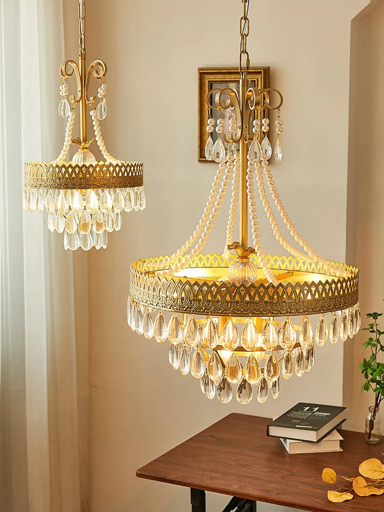lustre à led cristal en forme de goutte d'eau 2024 pour éclairage élégant - vue 6 sur 14